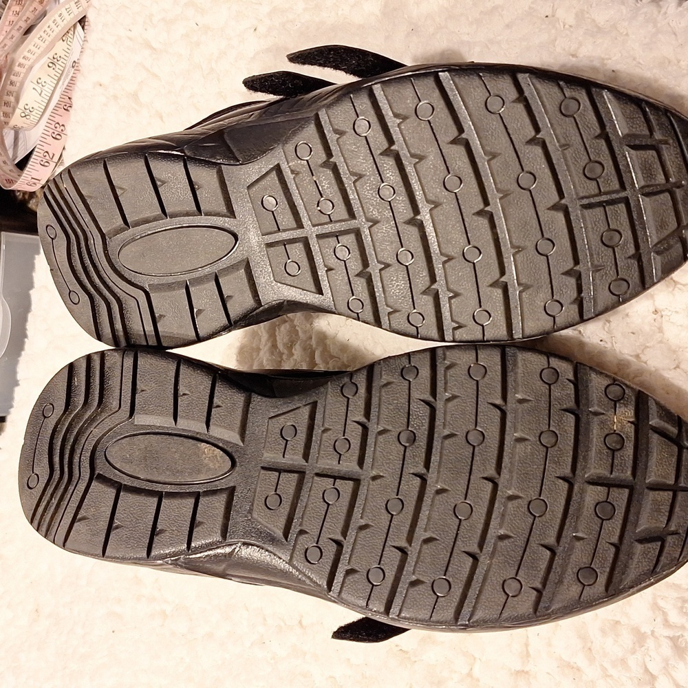 Mens Answer Solid Black Hook And Loop Sneakers. L… - image 4